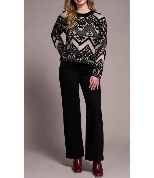 Tribal -Crew neck sweater - Black