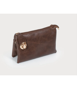 Caracol - Crossbody with wristlet-Brown