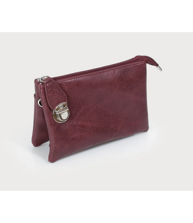 Caracol - Crossbody with wristlet-Bordeaux