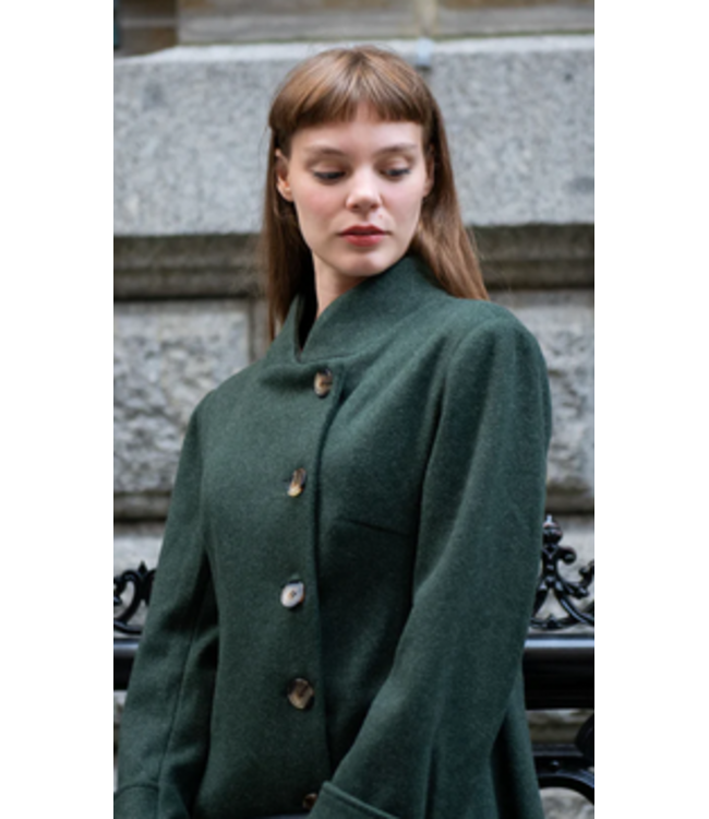 Annick -Retro Flared Coat- Green