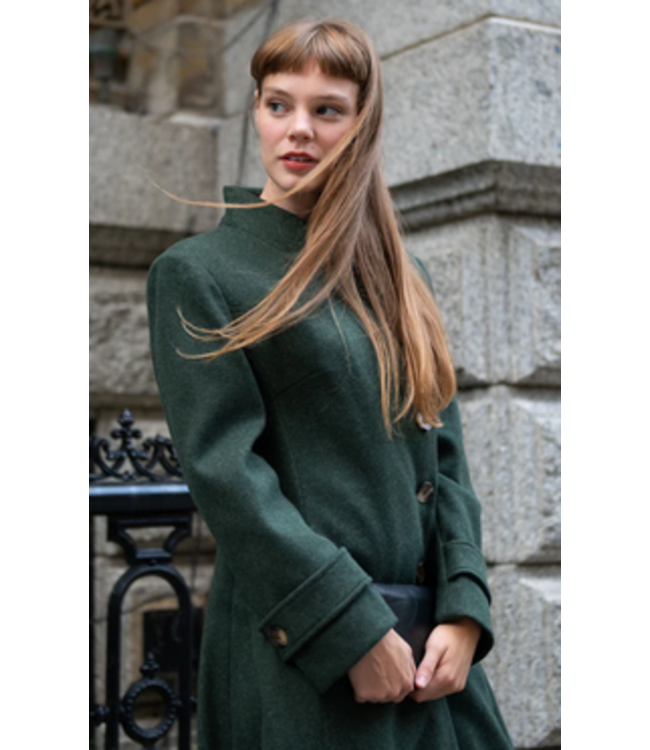 Annick -Retro Flared Coat- Green