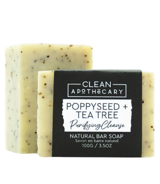 Clean Apothecary - Bar soap- Poppy seed & Tea Tree