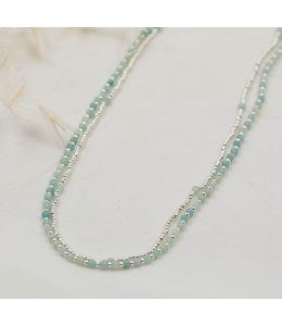 Glee - Always necklace- Gold/Amazonite