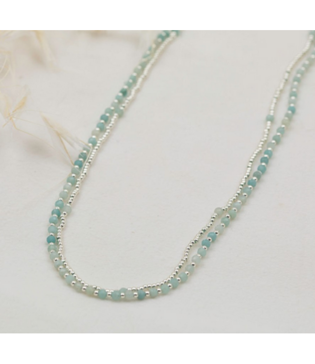 Glee - Always necklace- Gold/Amazonite