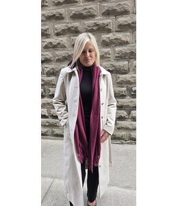 Cream - Clara Long Coat - Ancient Scroll
