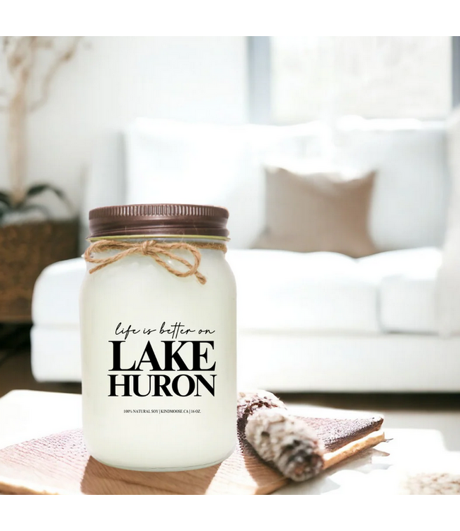 KindMoose Candle Company 16 oz -Life is better on lake huron- Eucalyptus lavender