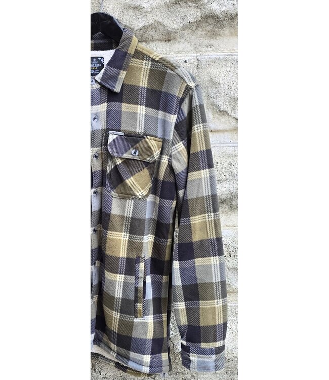 Point Zero men - Checkered Polar fleece- Green