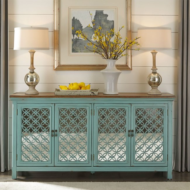 Liberty Furniture Kensington  4 Door Accent Cabinet SKU: 2011-AC7236