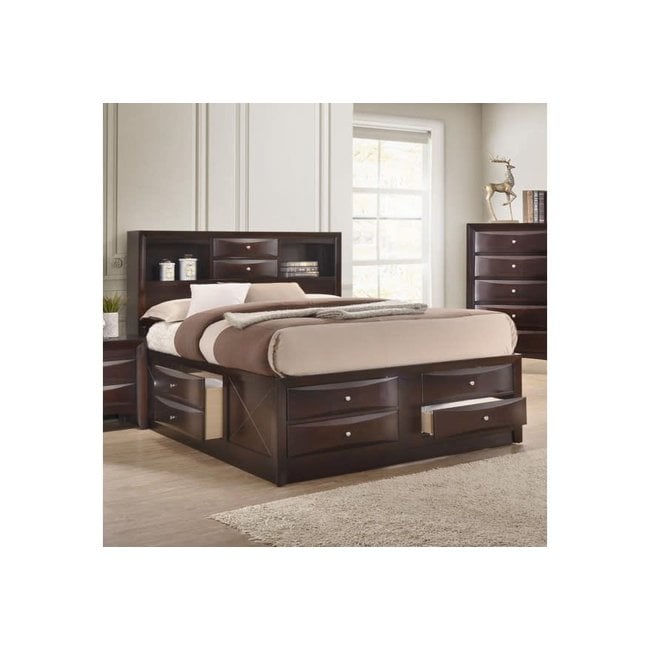 Emily Contemporary Queen Captain S Bed, Queen Captains Bed With Storage Drawers
