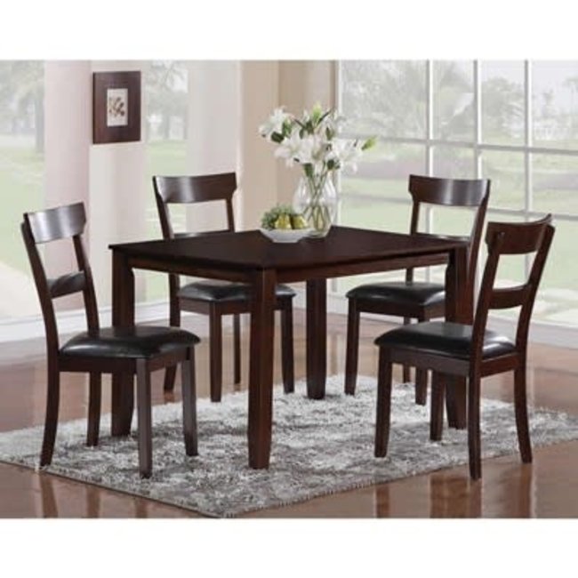 HENDERSON 5 PIECE DINING TABLE AND CHAIR SET BY CROWN MARK henderson collection SKU: 2254SET