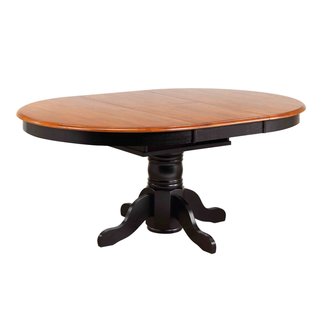 Sunset Trading Pedestal Dining Table | Butterfly Top DLU-TBX 4266