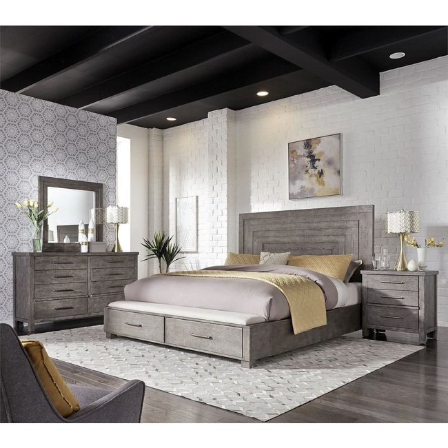 Modern Farmhouse King Storage Bed 406, King Bedroom Set With Storage Bed
