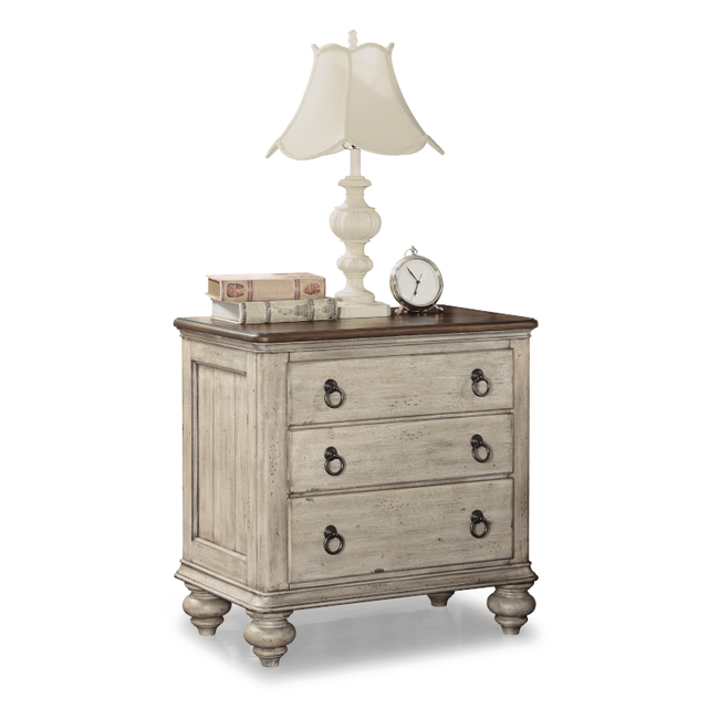 Plymouth Relaxed Vintage Nightstand With Built In Outlets By Flexsteel Wholesale Furniture Mattress