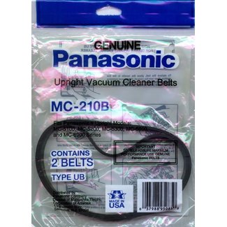 Panasonic MC-210B Type UB Upright Vacuum Cleaner Belts - 2 Pack