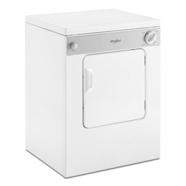 Whirlpool LDR3822PQ 24 Inch Electric Dryer with 3.4 cu. ft. Capacity, 3 Dry Cycles, 3 Temperature Settings, AccuDry Sensing System, in White