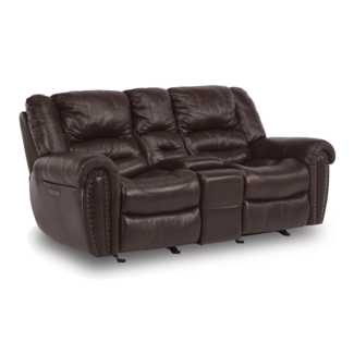 Flexsteel reclining sale loveseat with console