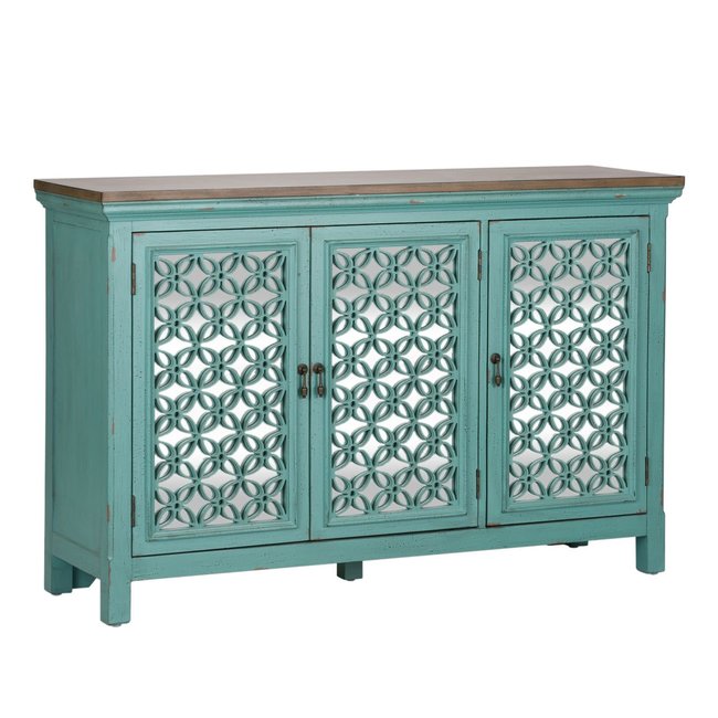 Teal 2024 accent cabinet