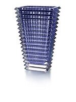 Baccarat Eye Vase Large Rectangular Blue
