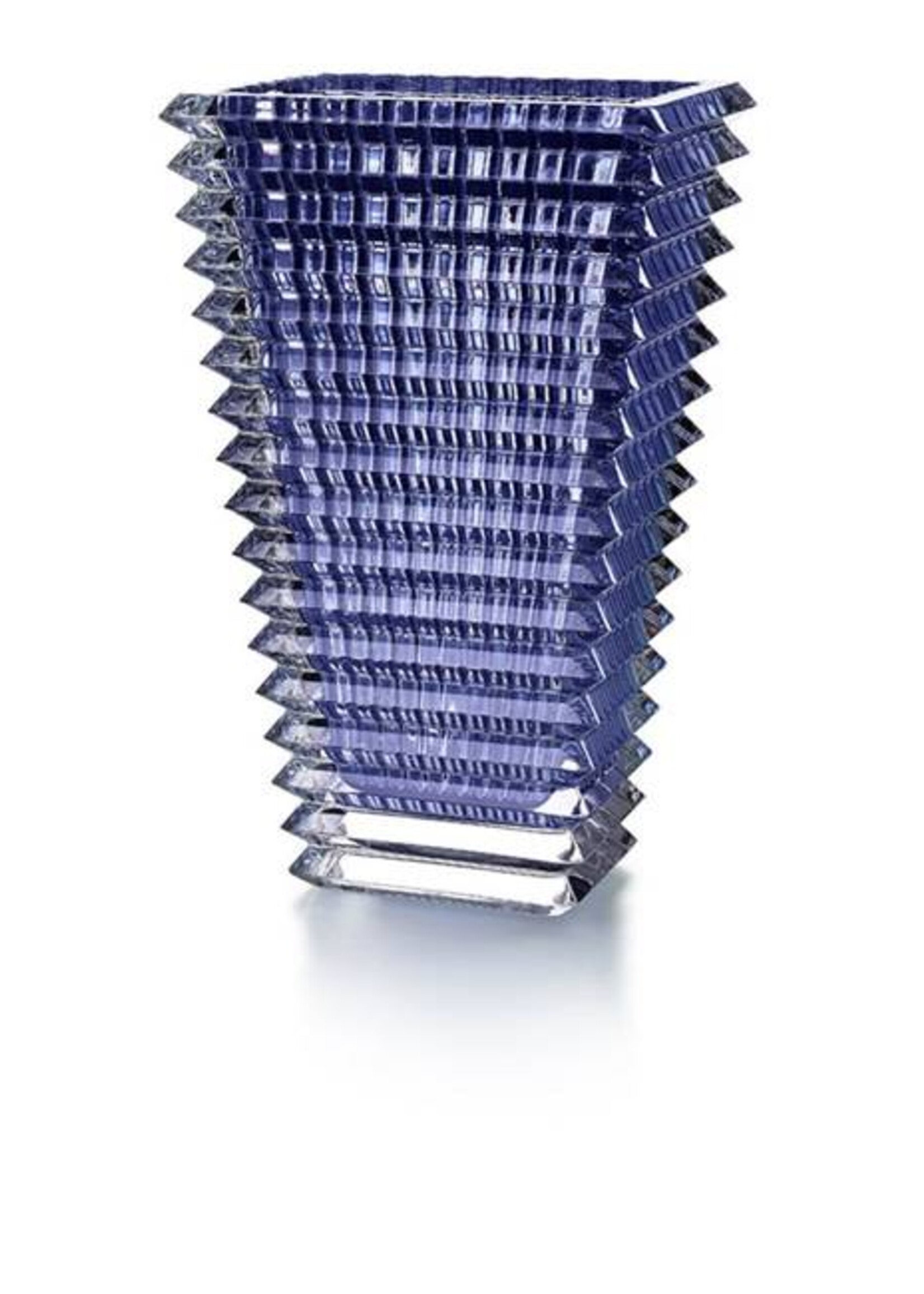 Baccarat Eye Vase Large Rectangular Blue