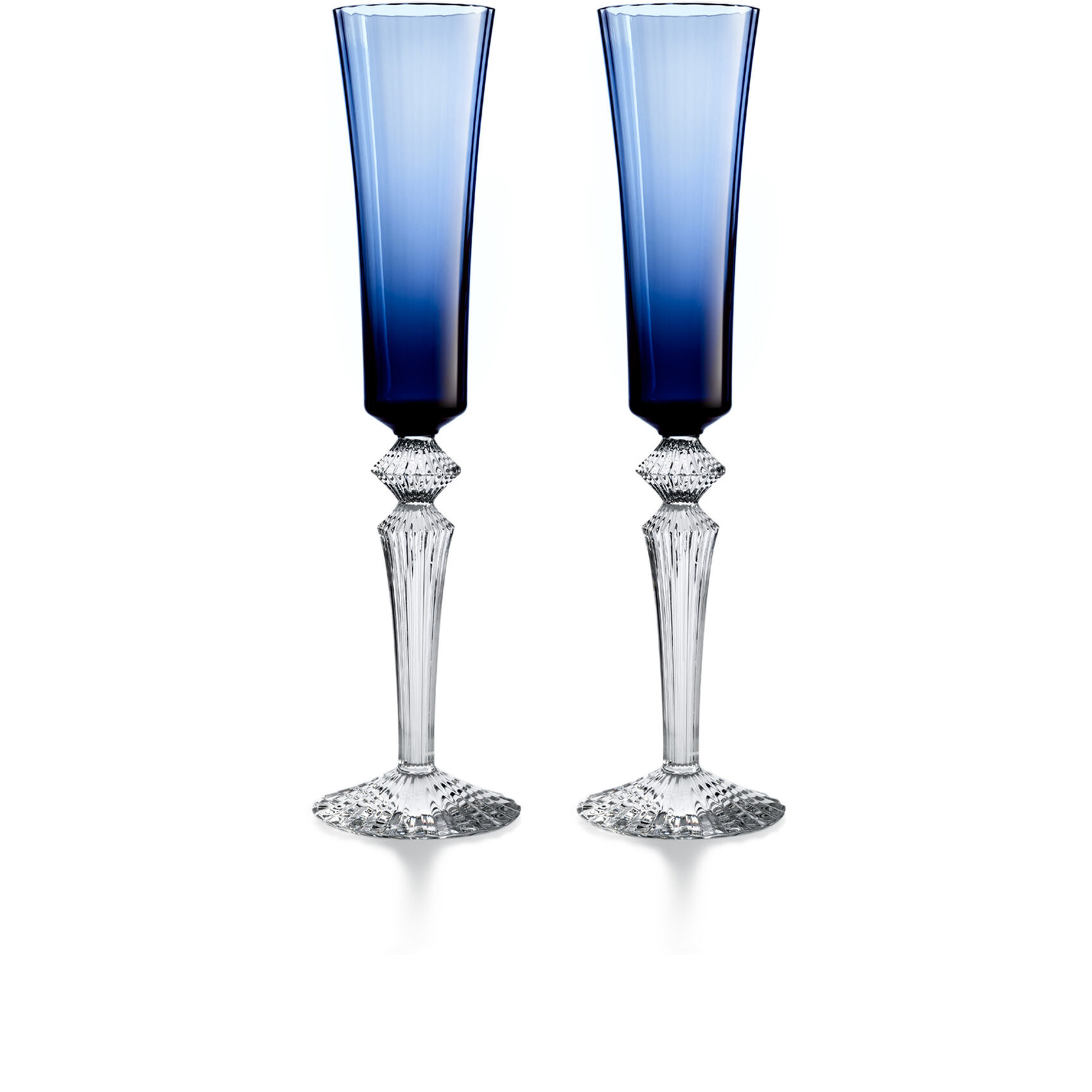 Baccarat Mille Nuits S/2 Flutissimo Midnight Blue