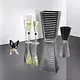 Baccarat Eye Vase Large Rectangular Black