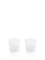 Lalique Mossi Votive Clear S/2