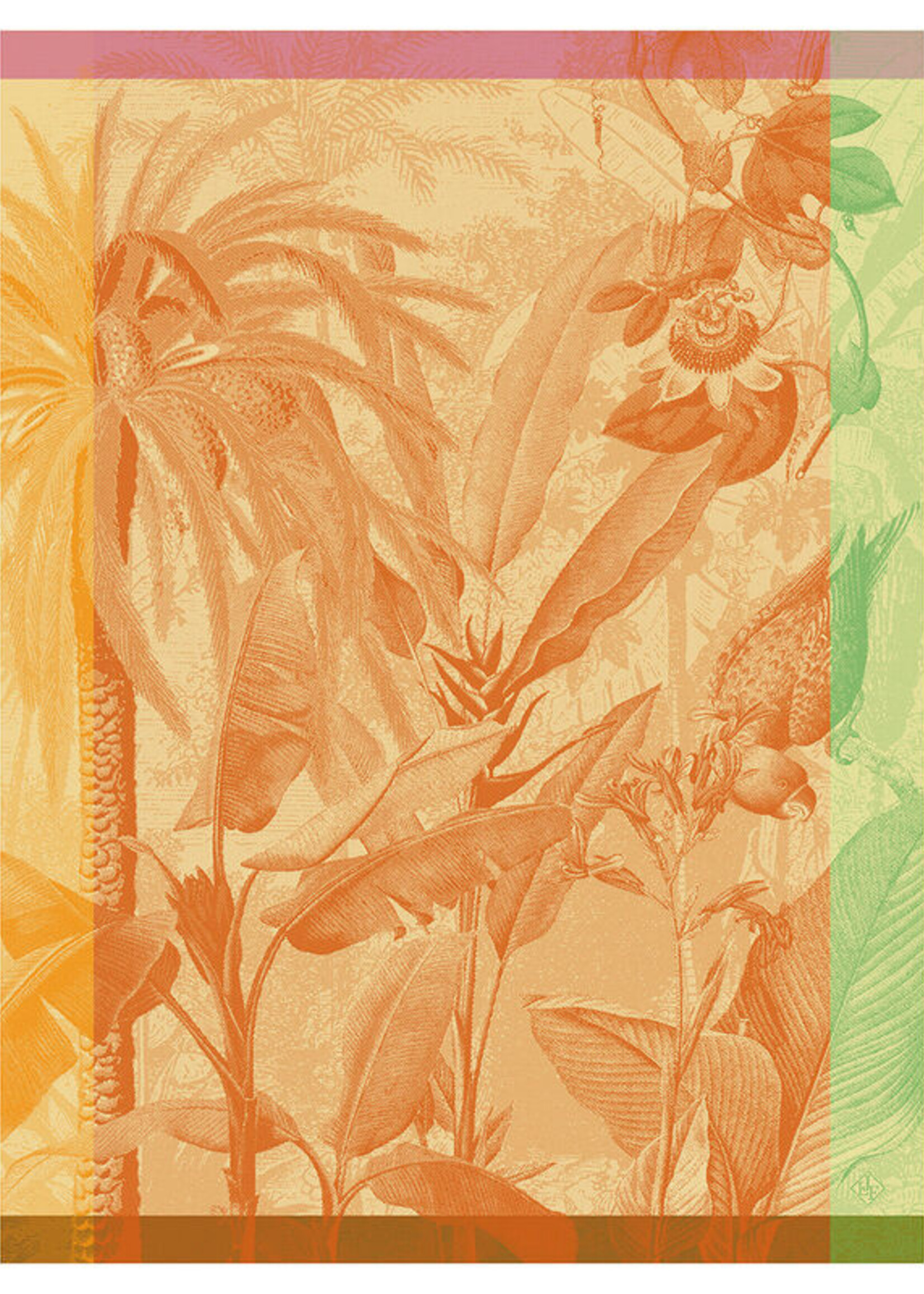 Le Jacquard Francais Equateur Orange Tea Towel 24x31