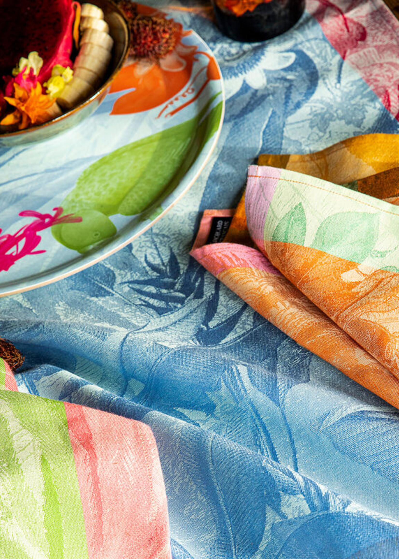 Le Jacquard Francais Equateur Orange Tea Towel 24x31