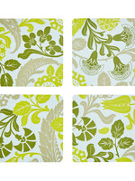 Le Jacquard Francais Voyage Iconic Green Coasters S/4