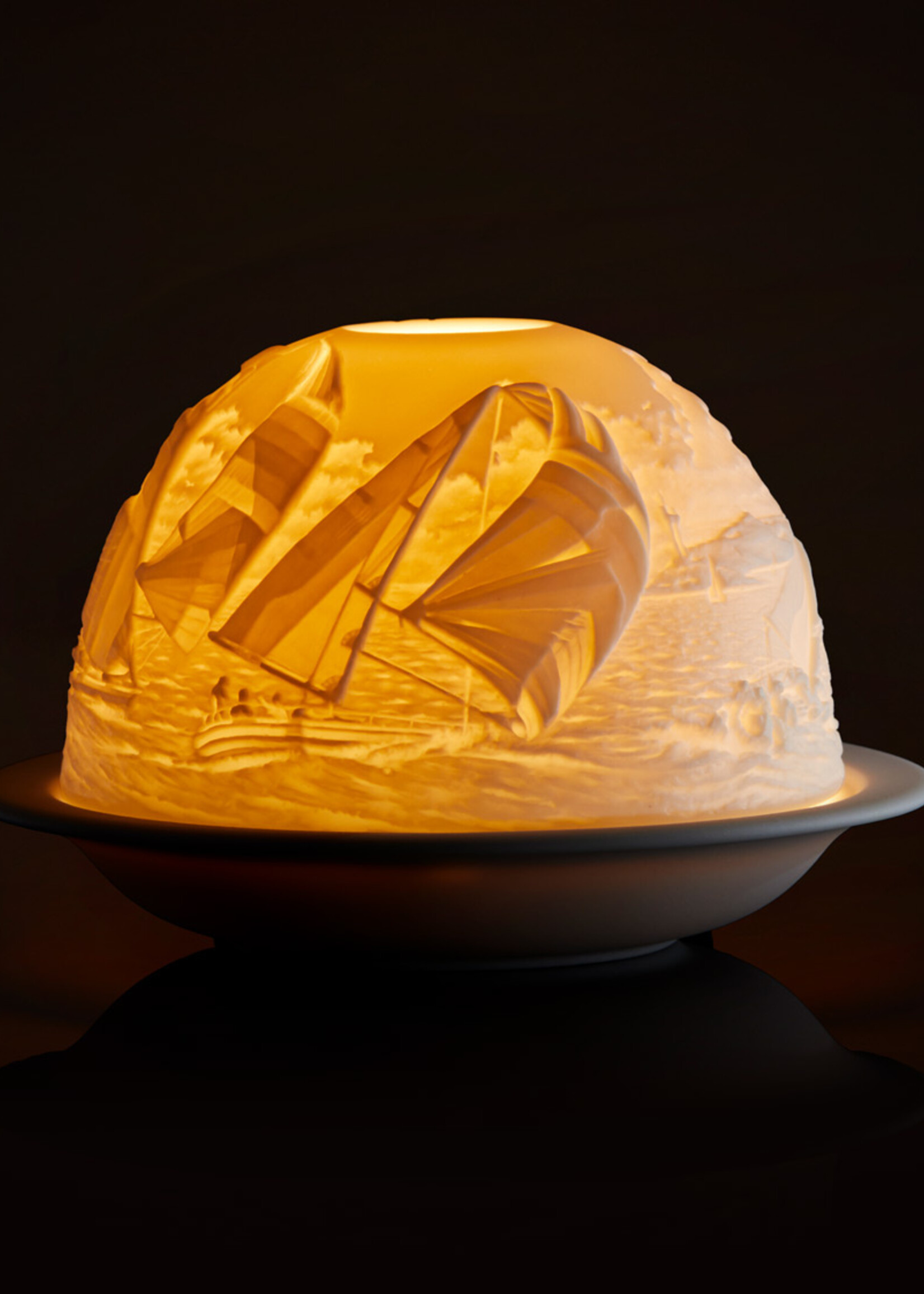 Bernardaud Votive Light Sailboats