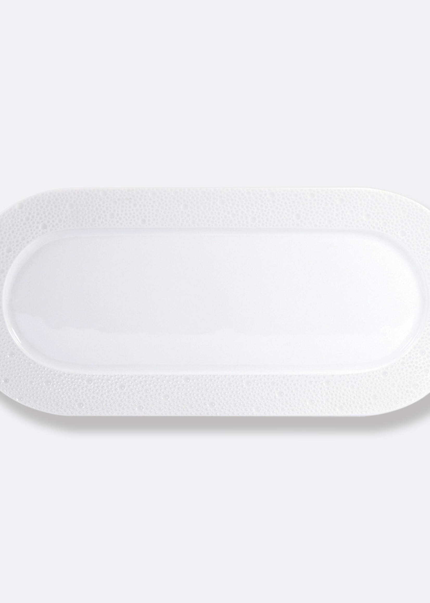 Bernardaud Ecume White Cake Platter Rectangular 15 In