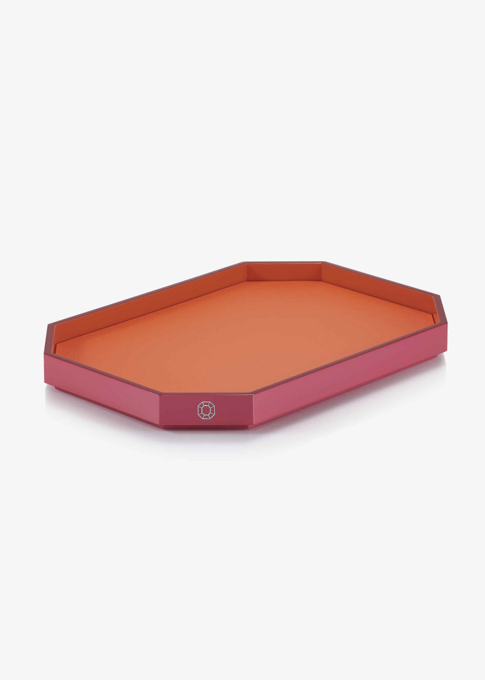 Baccarat Octagon Orange Tray Sm