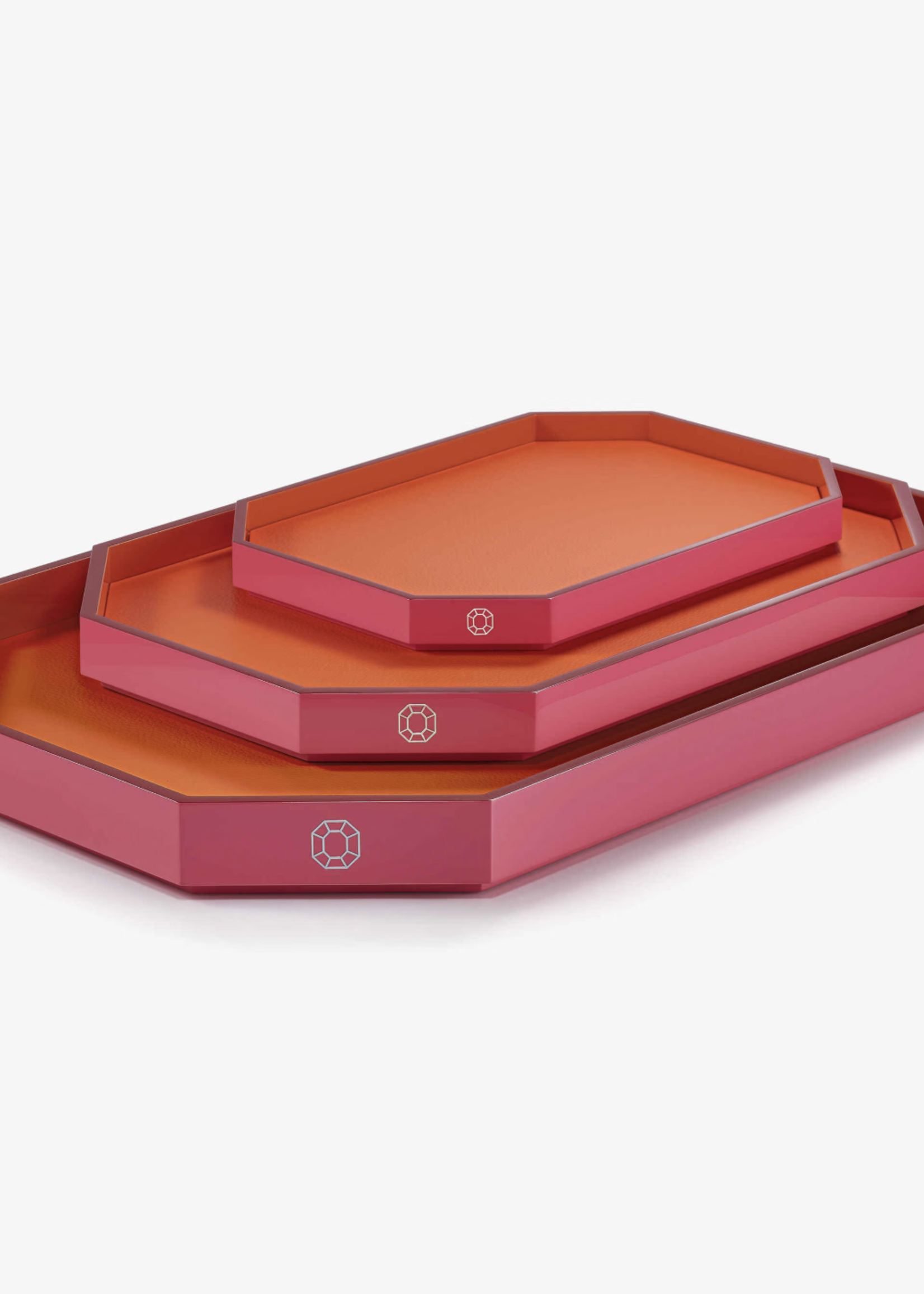 Baccarat Octagon Orange Tray Sm