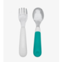 OXO TOT On The Go Fork & Spoon In Travel Case - Teal