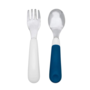 OXO TOT On The Go Fork & Spoon In Travel Case - Navy