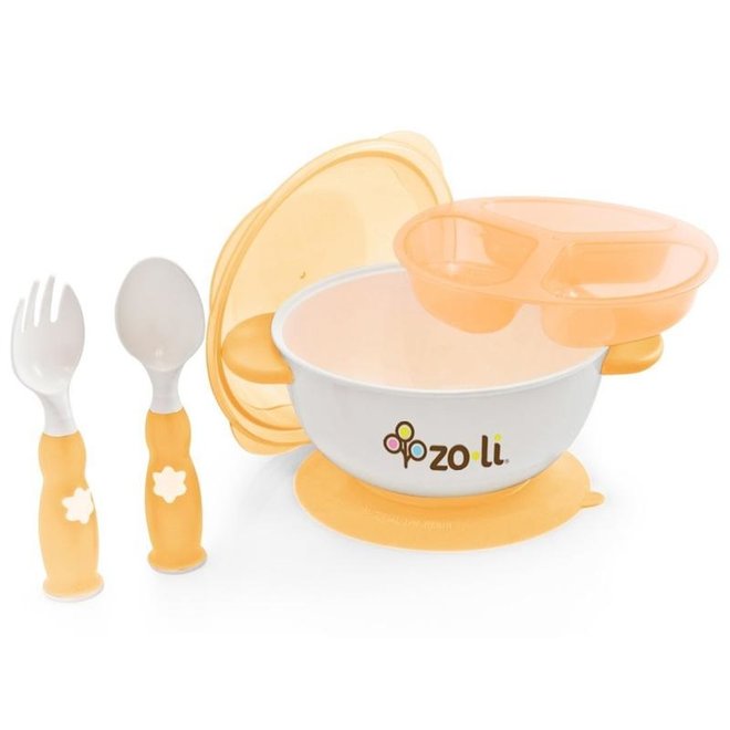 Zoli - Stuck Feeding Bowl Set - Orange