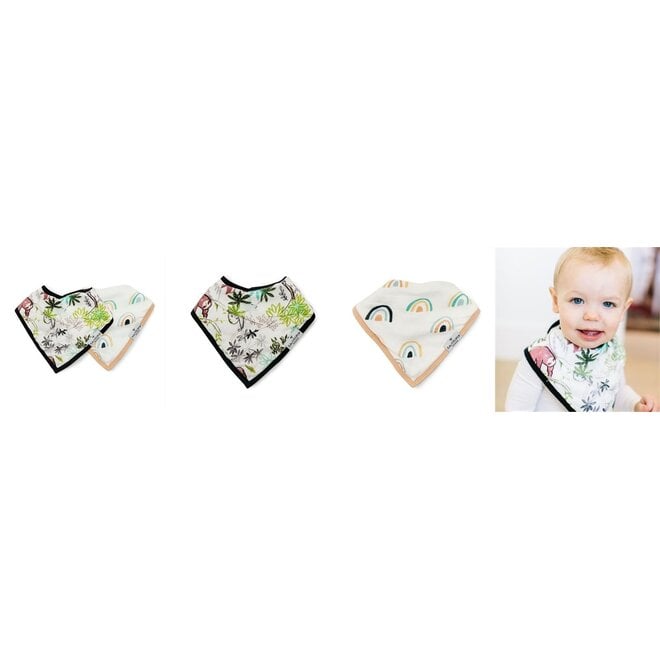LOLLIPOP Bandana Bib Set - Bunny Meadow