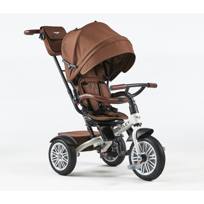 Bentley 6-in-1 Baby Stroller / Kids Trike - White Satin(Brown)