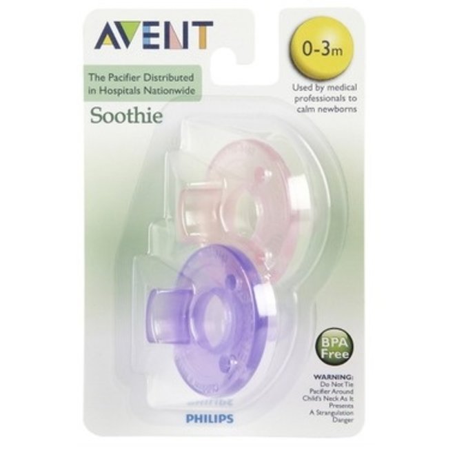 Philips AVENT - Soothie 0-3mths - Purple/Pink 2 Pack