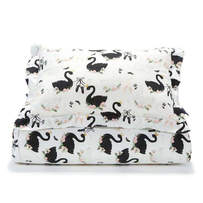 BEDDING SET WITH FILLING ADULT "XL" - MOONLIGHT SWAN & SWAN LAKE