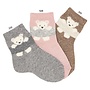 Condor Polar Bear Ebroidery Short Sock Rosa Palo