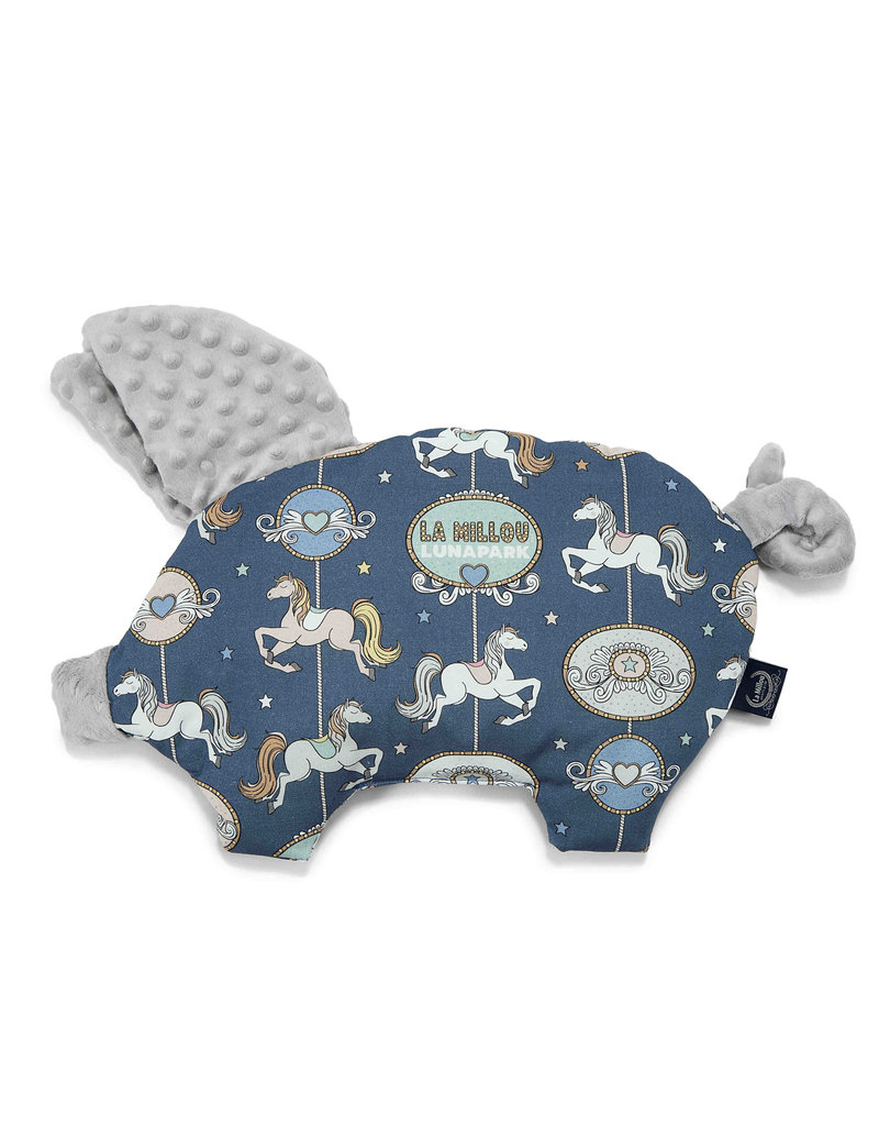 Sleepy Pig Pillow Lunapark By Night Light Grey Moda Kids