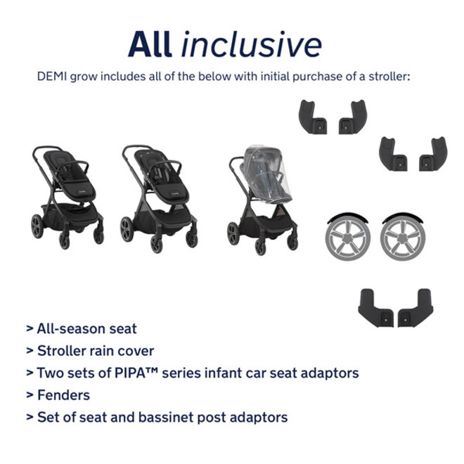 nuna demi grow car seat adapters