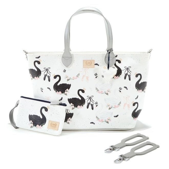 FEERIA PREMIUM ZIP  LARGE BAG WITH A CLUTH - MOONLIGHT SWAN