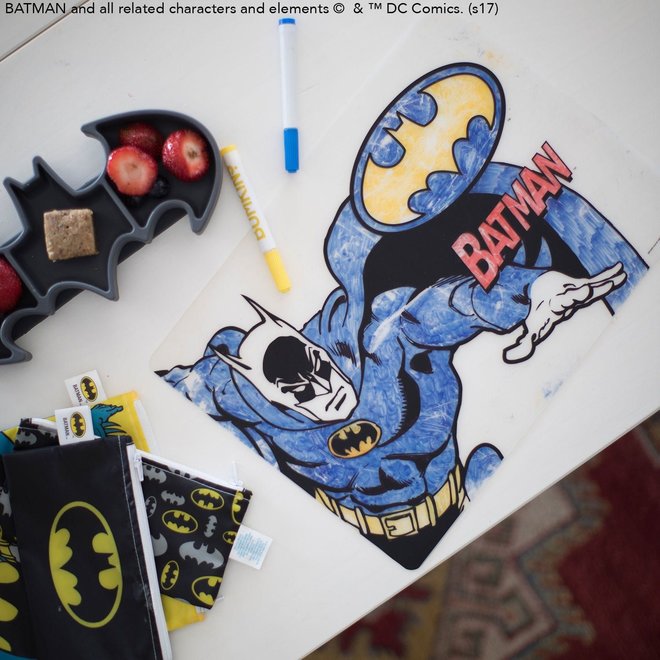 d - Bumkins DC Comics - Silicone Colouring Mat - Batman