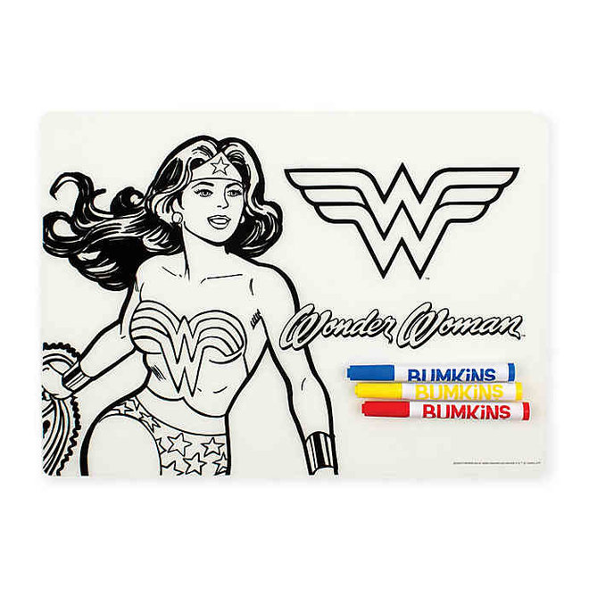d - Bumkins DC Comics -Silicone Colouring Mat - Wonder Woman