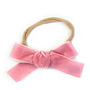 Baby Wisp - Headband - Velvet Bow - Light Pink