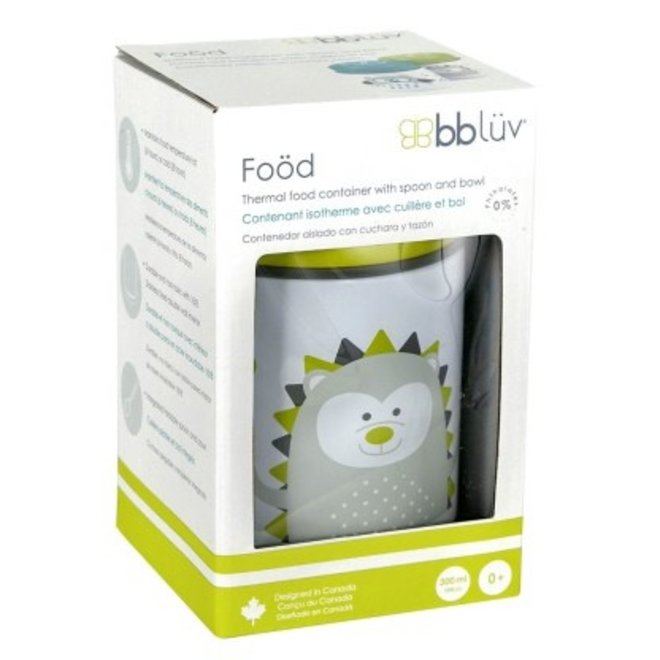 Bbluv Food Thermal Food Container with Spoon - Lime