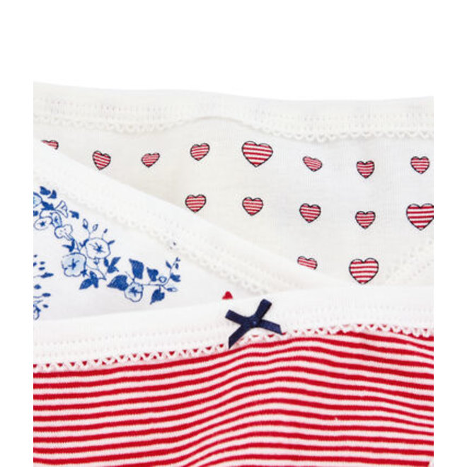 Petit Bateau 3-pack girls heart print underwear – The Original Childrens  Shop