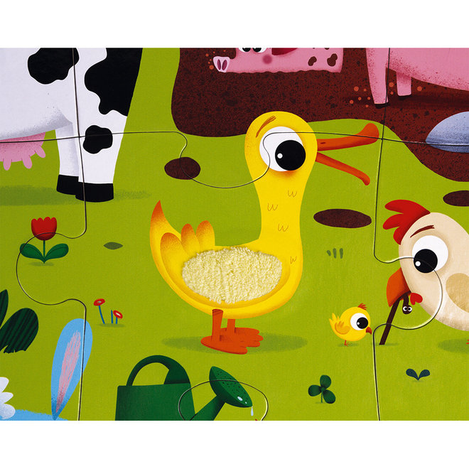 Tactile Puzzle 'Farm Animals' - 20pcs